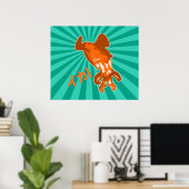 Oranje Ika Poster (Thuiskantoor)