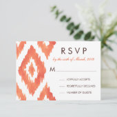 Oranje Ikat RSVP (Staand voorkant)