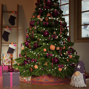 Oranje in Paarse kerstpantserij Kerstboom Rok