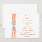 Oranje Infinity Bachelorette Party Kaart (Voorkant / Achterkant)