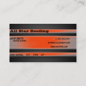 Oranje, ingeblikt metaalkaartmodel visitekaartje (Achterkant)