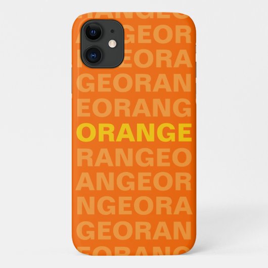 ORANJE iPhone 11 hoesje (Achterkant)
