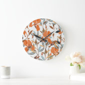  Oranje iris bloemmotief Grote Klok (Huis)