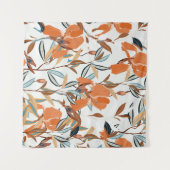  Oranje iris bloemmotief Wandkleed (Voorkant (horizontaal))