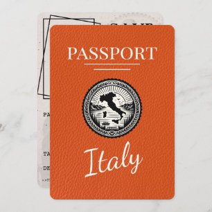 Oranje Italië Paspoort Save The Date