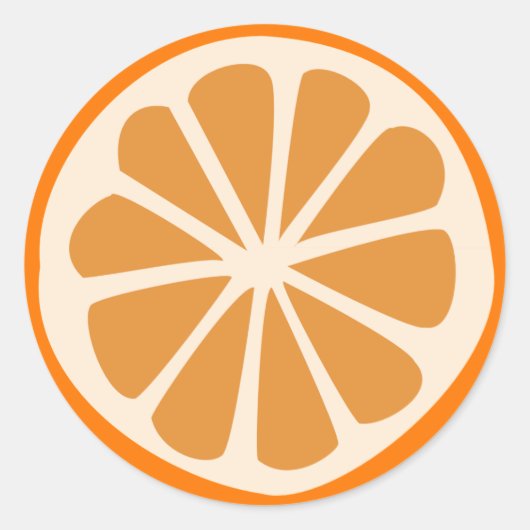 ORANJE J RONDE STICKER (Voorkant)