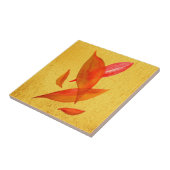 Oranje jaarbladkunst in de Herfst Tegeltje (Zijkant)