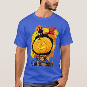 Oranje JackOLantern Castle Happy Halloween T-shirt
