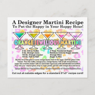 Oranje jaloers Martini Cocktail Recipe Briefkaart
