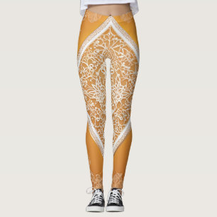 Oranje Jam AI kunst Leggings