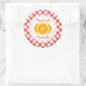 Oranje Jam Jelly Ronde Sticker (Tas)