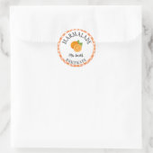 oranje jam of marmelade ronde sticker (Tas)