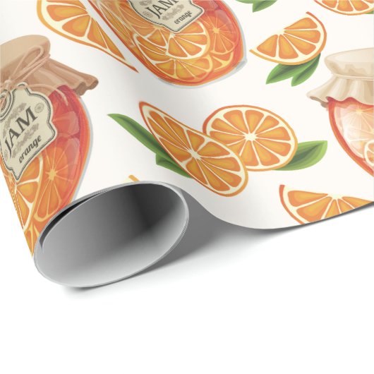 Oranje Jam Pattern Cadeaupapier (Rol Hoek)