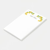 Oranje japanse bloemetjes wit post-it® notes (Schuin)