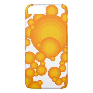 Oranje jaren 70-stijl cirkels als bellen iPhone 8 plus / 7 plus hoesje
