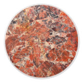 Oranje Jasper Stone Pattern Keramische Knop (Voorkant)