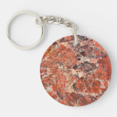 Oranje Jasper Stone Pattern Sleutelhanger (Voorkant)