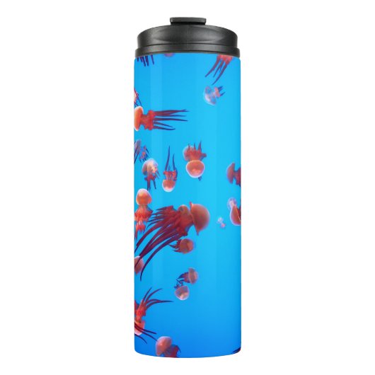 ORANJE JELLY FISH THERMOSBEKER (Voorkant)