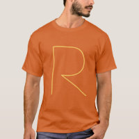 Oranje Jouw naam Initiaal Monogrammed Modern Plain
