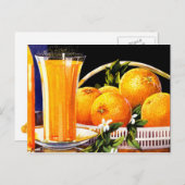  Oranje Juice Advertisement Briefkaart (Voorkant / Achterkant)