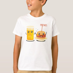 Oranje Juice en Hamburger Best Friend T-shirt