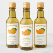 Oranje Juice Flesetiket Sticker (Flessen)