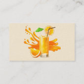 Oranje Juice Food Cart Concessie Drinken Visitekaartje (Achterkant)