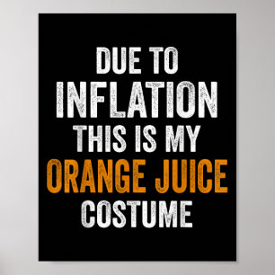 Oranje Juice kostuum Halloween als gevolg van Infl Poster