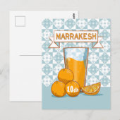 Oranje Juice Marrakesh Marokko Briefkaart (Voorkant / Achterkant)