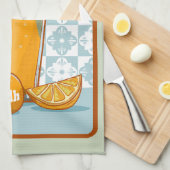 Oranje Juice Marrakesh Marokko Theedoek (Quarter Fold)