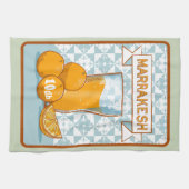 Oranje Juice Marrakesh Marokko Theedoek (Horizontaal)