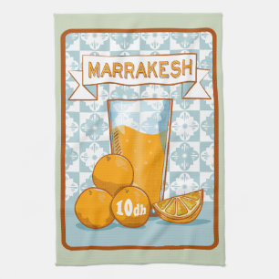 Oranje Juice Marrakesh Marokko Theedoek