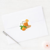 Oranje Juice Ronde Sticker (Envelop)