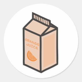 Oranje Juice Ronde Sticker