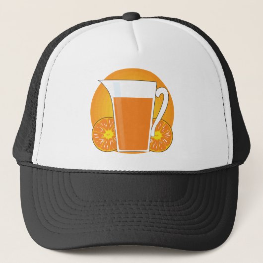 Oranje Juice Trucker Pet (Voorkant)