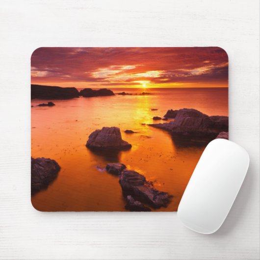 Oranje kaap, zonsondergang, Californië Muismat (Met muis)