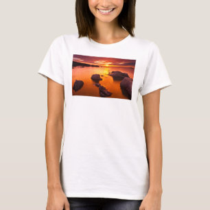 Oranje kaap, zonsondergang, Californië T-shirt