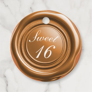 Oranje Kaars Was Zegel Druppel Sweet 16 Trouwen Bedankjes Labels