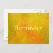 Oranje kaart voor professionele afspraak (Voorkant / Achterkant)