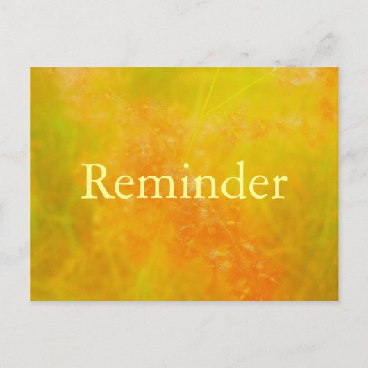 Oranje kaart voor professionele afspraak (Voorkant)