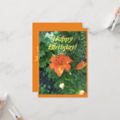  oranje kalddag kaart (Voorkant / Achterkant in situ)