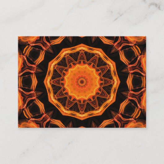 Oranje Kaleidoscoop 01 Visitekaartje (Voorkant)