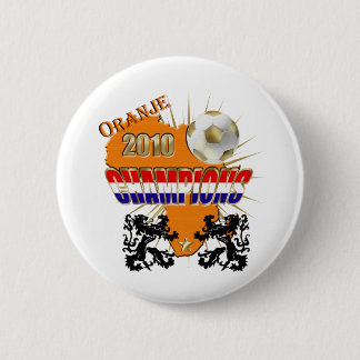 Oranje kampio en 2010 World Champions Ronde Button 5,7 Cm