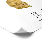 Oranje kat handtekening Drink teken Poster (Hoek)