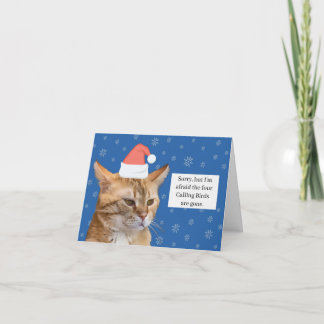 Oranje Kat Kerst Kaart