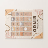 Oranje Kat Kerstmis Bingo Jigsaw Puzzel (Horizontaal)