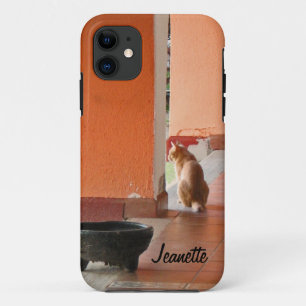 Oranje kat met hoogte, El Gato iPhone 11 Hoesje