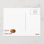 Oranje kat met pompoen Briefkaart (Achterkant)