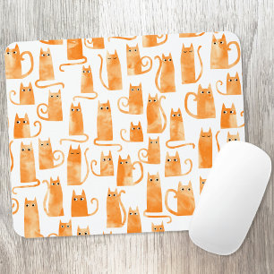 Oranje kat muismat