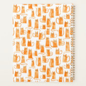 Oranje kat op maat planner (Achterkant)
